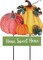 22" Fall Pumpkin Garden Stake – Home Sweet Home Metal Yard Sign for Outdoor Autumn Décor